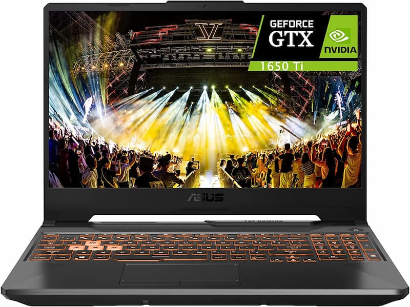 ASUS TUF F15 15,6" FHD 144Hz Laptop para jogos, Intel Core i5-10300H, 4GB GeForce GTX 1650, 16GB DDR4, 1TB HDD + 1TB SSD, teclado retroiluminado RGB, leitor de impressão digital, WiFi 6, Windows 10, pacote TWE